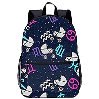 Zodiac Sign 17 Inch Laptop Backpack Large Capacity Daypack Travel Shoulder Bag for Men&Women