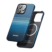 pitaka Case for iPhone 15 Pro Compatible with MagSafe, Slim & Light iPhone 15 Pro Case 6.1-inch with a Case-Less Touch Feeling, 1500D Aramid Fiber Made [MagEZ Case 5 - Moonrise]