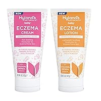 Hyland's Naturals Baby Eczema Cream + Hyland's Naturals Baby Eczema Lotion, for Eczema Prone Skin, With Colloidal Oatmeal, 10 ounce (2x 5 Ounce)