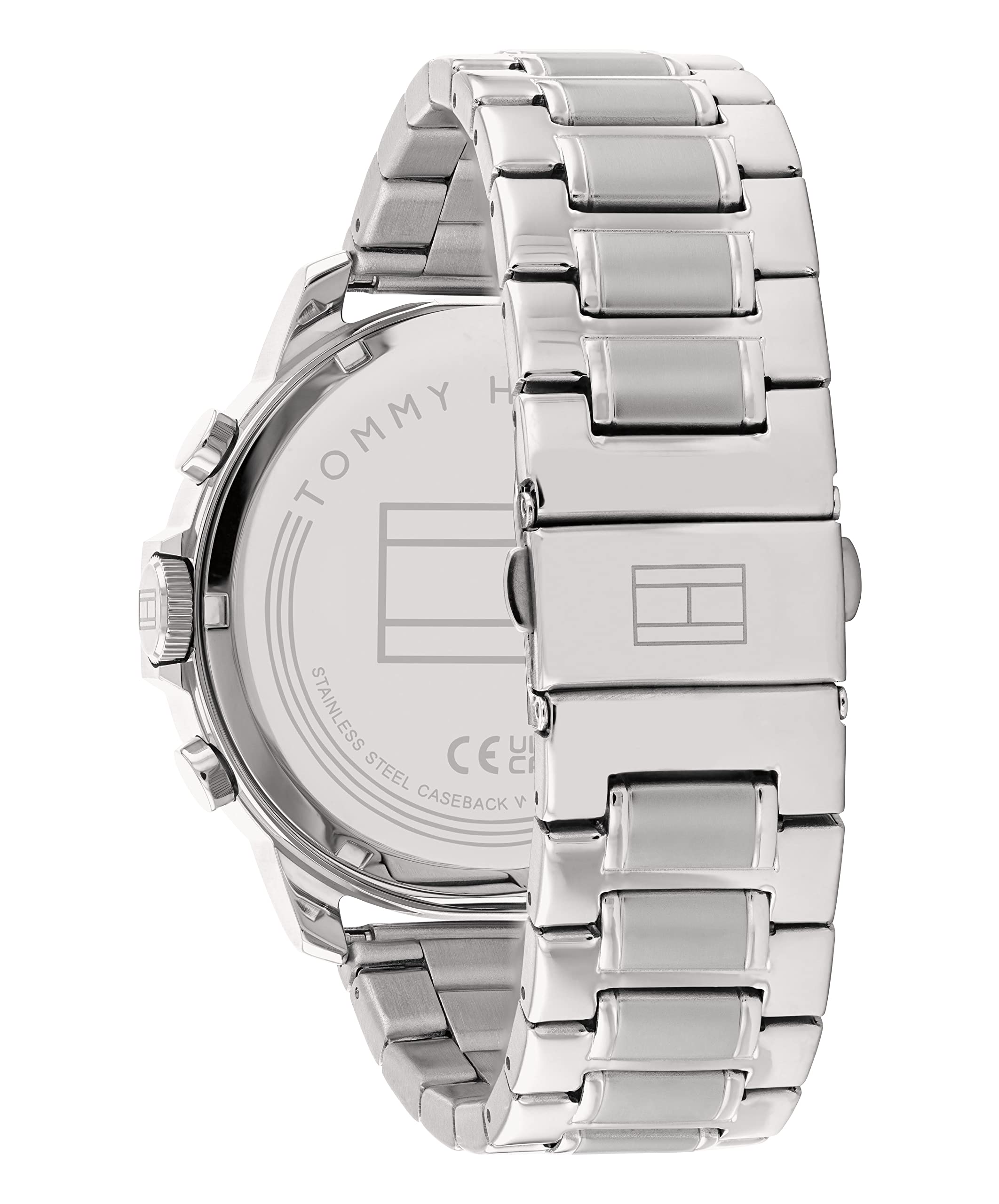 Tommy Hilfiger Men's Stainless Steel Case and Link Bracelet Watch, Color: Silver (Model: 1710492)