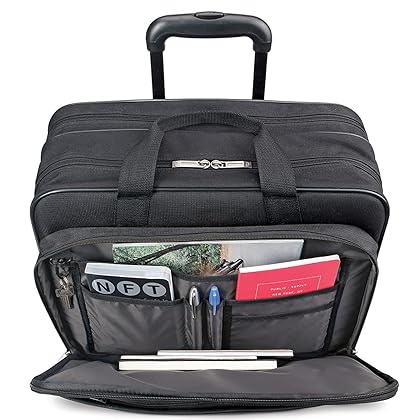 Solo New York Empire Rolling Laptop Bag. Rolling Briefcase for Women and Men. Fits Up to 17.3 Inch Laptop - Black, (CLS910-4)