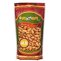 We Got Nuts Jumbo California Almonds 64oz (4 Pounds) (Whole, Naturel, Non Gmo, Shelled, Unsalted)