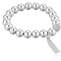 Nine West Women's Stretch Tassel Bracelet, Silver