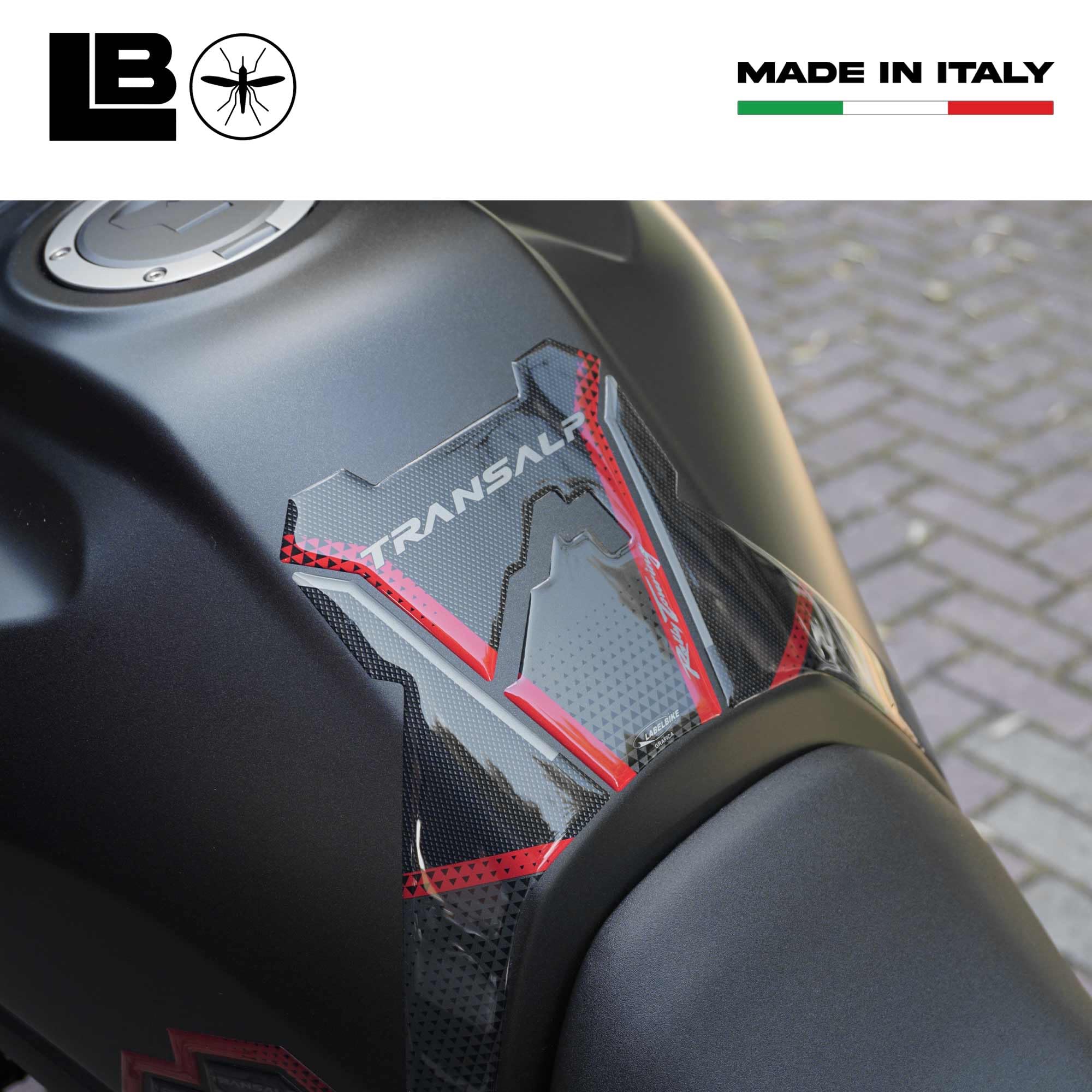 labelbike - Tank Pad Protection and Decoration Sticker Compatible with Honda Transalp 2023
