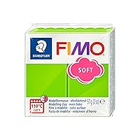 Staedtler FIMO Soft Polymer Clay - -Oven Bake Clay for Jewelry, Sculpting, Crafting, Apple Green 8020-50