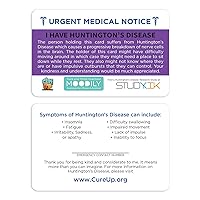 I Have Huntington's Disease Assistance Card 3 pcs