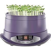 Smart Seed Sprouter, LED Display Time Control Automatic Bean Sprouts Maker, PP Materials Home Use Seed Grow Cereal Tool (2 Layers)