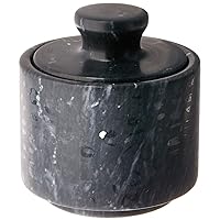 Marble Salt Cellar, Black 3 x 3 x 3 inches