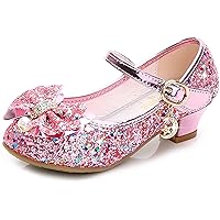 Walofou Flower Girls Wedding Party Heel Princess Shoes Flats for Kid Toddler