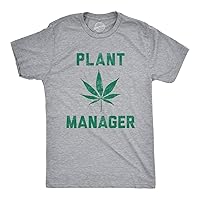 Mens Plant Manager Tshirt Funny 420 Pot Marijuana Novelty Tee