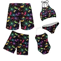 Summer Swimwears Matching Swimsuit for Family Mommy and Me Bathing Suit Two Piece Bikini Set Swimwear