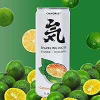 CHI FOREST Calamansi Sparkling Water 24 Cans, Flavored Sparkling Water, 0 Sugar and 0 Calorie Bubbly Water, Refreshing Carbonated Water, Perfect for Party, Exercise or Work, 11.16 Fl oz, Pack of 24