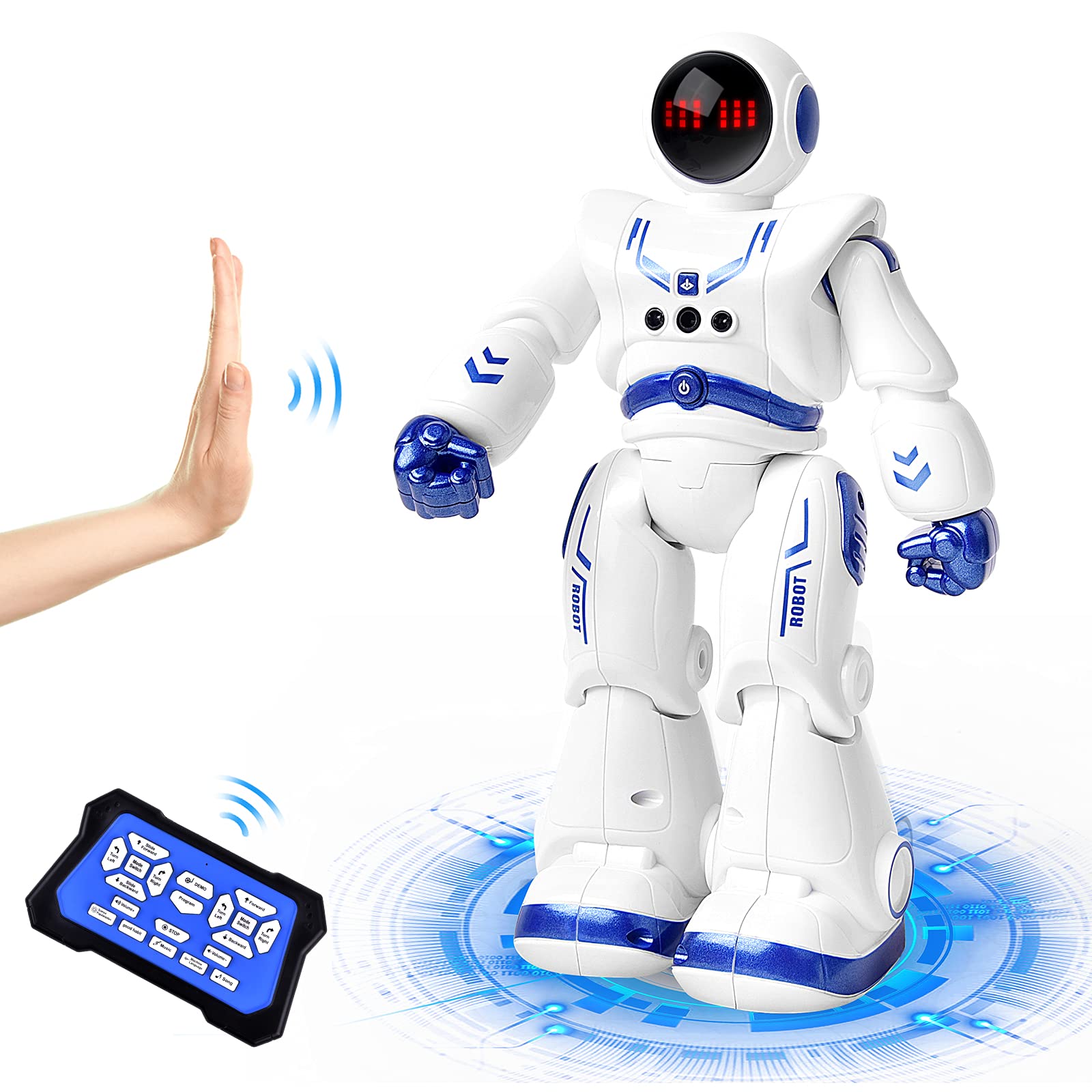 Robot Toys for 4 5 6 7 8 -12 Years Old Boys Girls, RC Robot Toy for Kids 8-12, Smart Programmable Gesture Sensing Robot Remote Control Dancing Robot Toy for Kids Aged 6-8 8-10 Christmas Birthday Gifts
