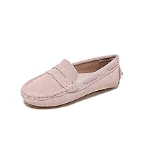 Boys Girls Loafers Slip on Suede Nubuck Oxfords Classics Moccasin Flat Boat Comfortable Hand-Stitched Shoes (Little Kid/Big Kid)