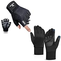 ATERCEL Workout Gloves for Men and Women Winter Gloves Men Women Waterproof Cold Weather Gloves for Skiing Skating