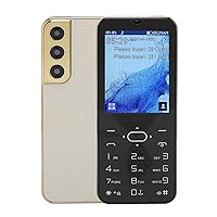 Jectse Cell Phone for Seniors, 2.8 Inch 2G Unlocked Cell Phone Big Button Phone with Protective Case, 1000mAh Dual SIM Mobile Phone Basic Phone for Elderly (Gold)