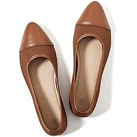 POVOGER Women's Pointed Toe Flats Womens Dressy Ballet Flats Foldable Low Heel Dress Shoes Comfortable