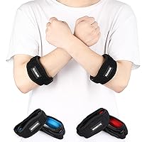 2 Pack Elbow Brace for Tendonitis and Tennis Elbow - Elbow Suppport for Women and Men - Elbow Pain Relief and Recovery-Red