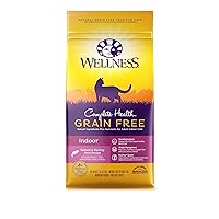 Wellness Complete Health Natural Grain Free Salmon & Herring Indoor Dry Cat Food, 2.25 Pound Bag