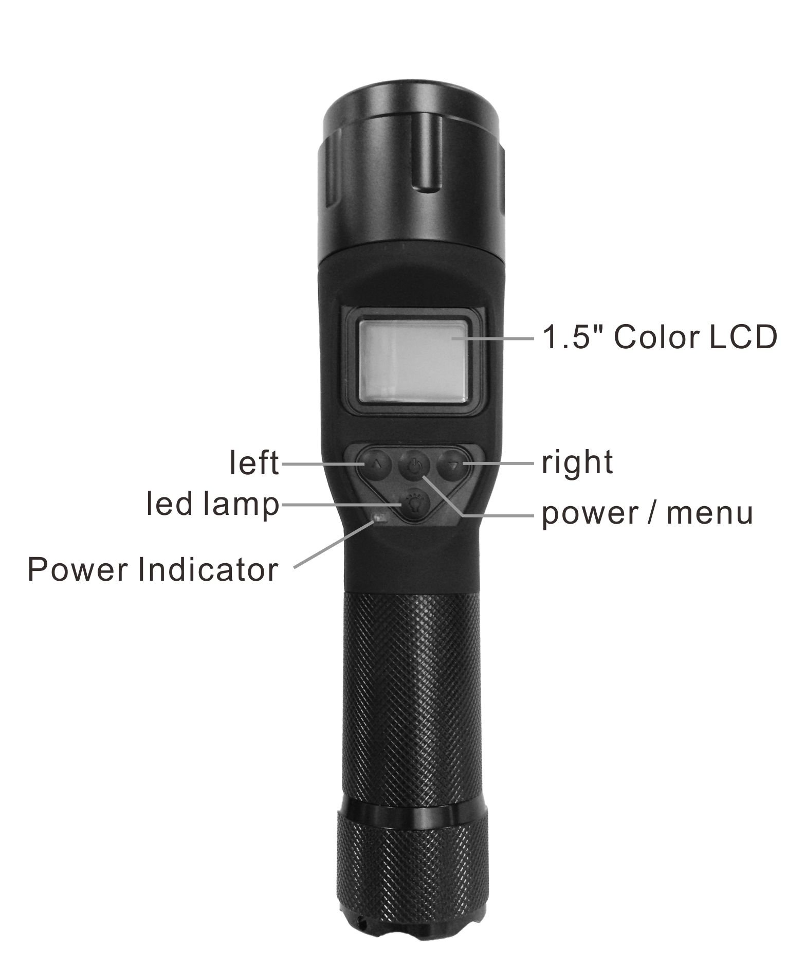 Vividia Waterproof LED Flashlight DVR Inspection Camera with Photo/Video/Audio Recordable Capability and 1.5” LCD Monitor