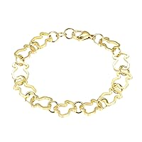 Bracelet 2021 Hot Bear Stainless Steel Bracelet for Women Jewelry Gift (Metal Color : Rose Gold)