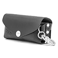 Genuine Leather Case Compatible with iQos 3 Duo, Suitable for IQOS 3 Duo, Heets Cigarettes and Cleaner in Safety. Case Compatible with iqos 3 Duo Made in Italy with Genuine Leather (Black)