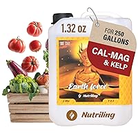 Cal Mag for Plants and Kelp Fertilizer for Plants. Use as Soil, Coco Coir, and Hydroponic Nutrients Plant Food - Earth force 2-0-0 - Calmag Plant Fertilizer Indoor Potted Plants - 1.28 Gallon (163 OZ)