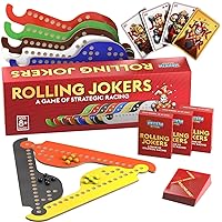 Jokers and Marbles Board Game - Best Wooden Marble Game for Adults and Family - Retro Board Games Also Known As Rolling Jokers - 2 to 8 Players - 60 Mins
