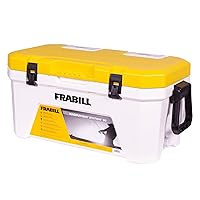 Magnum Bait Station 30 | 30 Quart Bait Cooler with Dual Aeration, White and Yellow