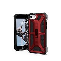 URBAN ARMOR GEAR UAG Designed for iPhone SE (2022) Case [4.7-inch Screen] Rugged Lightweight Slim Shockproof Premium Monarch Protective Cover, Crimson
