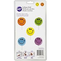 Wilton Lollipop 10-Cavity Mold, Smiley Faces