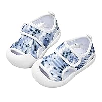 Infant Shoes Summer Toddler Girls Boys Shoes Sandals Flat Bottom Non Slio Half Open Toe Slip Breathable Soft Shoes