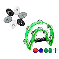 EASTROCK Egg Shakers Set 6 PCS and Double Row Tambourine Hand Percussion Shakers & Tambourines Musical Instruments for Kids, Adults, KTV, Party