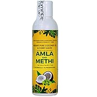 Amla Hair Oil with Methi (Fenugreek) and Curry Leaves for Reduce Hair Fall and Rejuvenate Hair Follicles - Ayurvedic Hair Growth, No Preservatives or Chemicals Hair Oil - 6.76 Fl Oz/200 ML