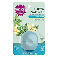 eos 100% Natural Lip Balm- Vanilla Mint, All-Day Moisture, Made for Sensitive Skin, Lip Care Products, 0.25 oz