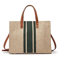 Women's Bag Portable Briefcase Professional Commute Simple Fashion Shoulder Crossbody Canvas Tote Bag