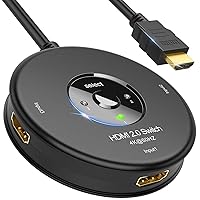 HDMI Switch 4K 60Hz, 3 in 1 Out HDMI Splitter for HDTV/Xbox/PS5/Fire Stick/DVD Player/PS4/PS3 4K 1080P 3D, Meofia HDMI Hub 3 Port HDMI Switch Box, HDMI 2.0 Switcher Multi HDMI Adapter
