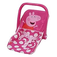 Peppa Pig: Baby Doll Car Seat - Pink & White Dots - Fits Dolls Up to 18