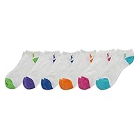 Polo Ralph Lauren Girls' Classic Sport Low Cut Socks - 6 Pair Pack - Soft Stretchy Yarn & Arch Support