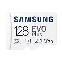 Samsung Evo Plus 128GB SDXC U3 Class 10 A2 130MB/s MicroSD Memory Card with Adapter 2021 Version (MB-MC128KA/EU)