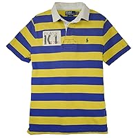 Polo Ralph Lauren Men's Custom-Fit Striped Rugby, Yellow, S