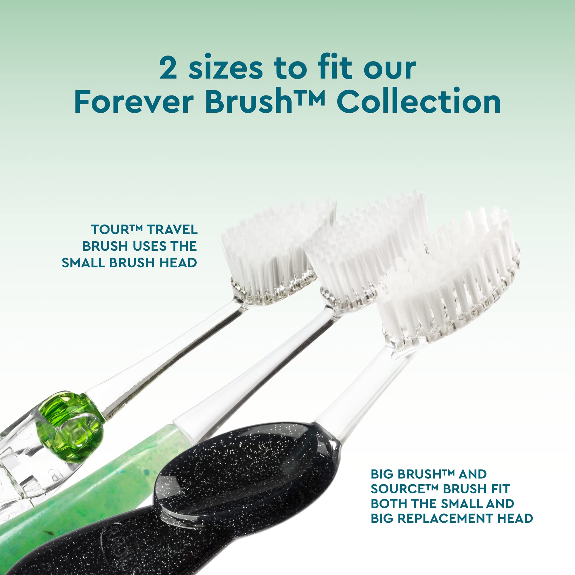 RADIUS Toothbrush Replacement Brush Heads 2-Count Improve Gum Health & Reduce Gum Issues - Soft Big Head - Pack of 1