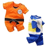 Baby Boys' 2 Pack Short Sleeve Romper Toddler Cartoon Onesie Outfits