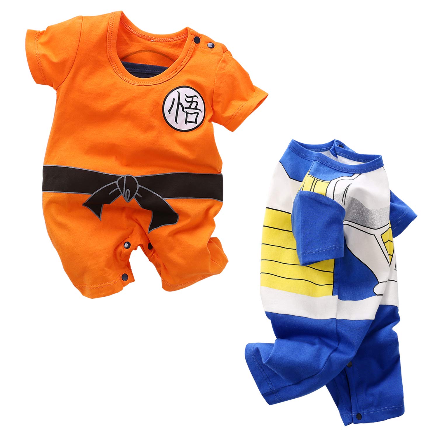 YFYBaby Baby Boys' 2 Pack Short Sleeve Romper Toddler Cartoon Onesie Outfits