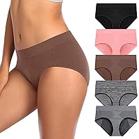 ASIMOON Womens Underwear Breathable Wicking Underwear Sports Tagless Quick Drying Briefs Comfortable Hipster Women panties