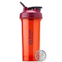 BlenderBottle Shaker Bottle Pro Series Perfect for Protein Shakes and Pre Workout, 28-Ounce, Full-Color Coral
