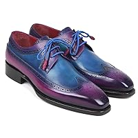 Paul Parkman Goodyear Welted Wingtip Derby Shoes Purple & Blue (ID#511V63)