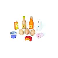 Hape Healthy Basics Kid's Wooden Play Kitchen Accessories Food Set