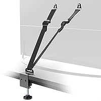 TV Safety Straps Furniture and TV Wall Anchors and Punch-Free Clamp Straps for Baby Proofing, VESA Mounting, Metal Connectors, Black