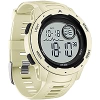 Watches Men's Digital Military Sports Watch 50 m Waterproof Digital Watch with Alarm Clock Date Digital Watch LED Stopwatch 12/24H Tactical Watch for Men Boys Outdoor